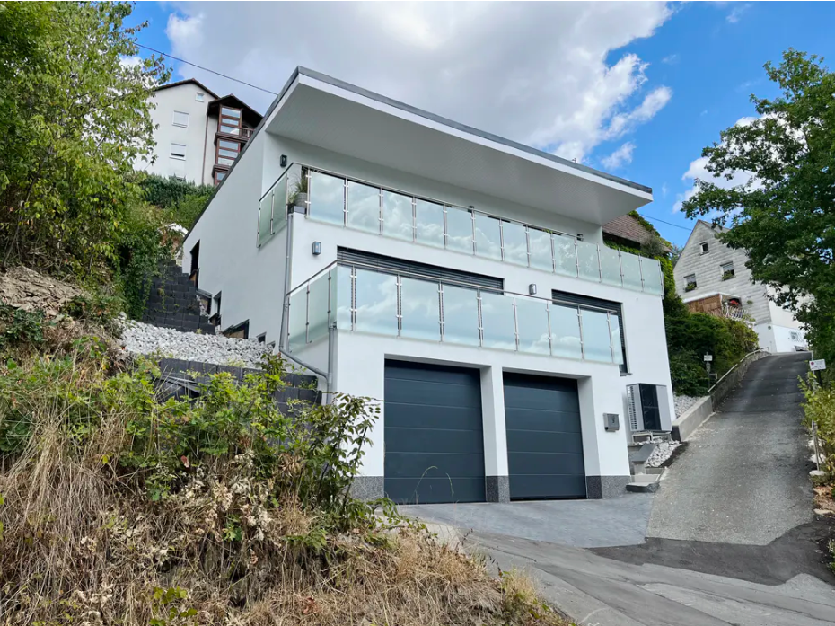Modern family house built with energy-efficient new-build standard.