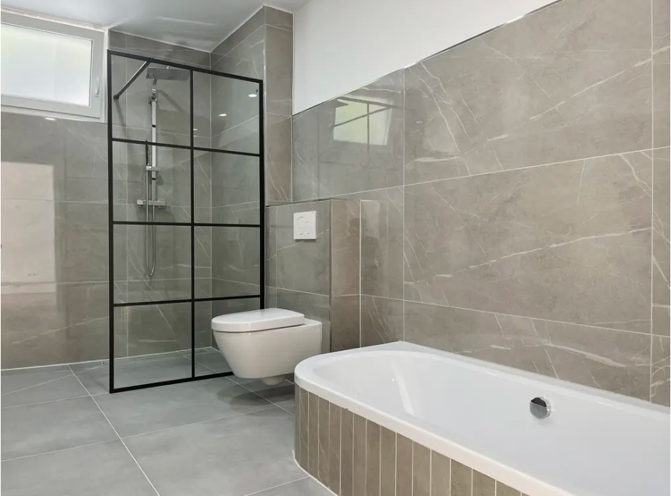 Modern family house built with energy-efficient new-build standard.