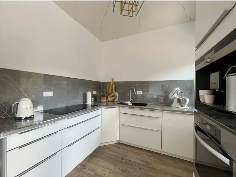 Modern family house built with energy-efficient new-build standard.